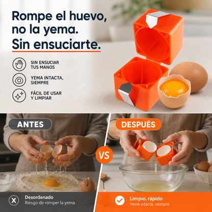 2x1 Herramienta rápida para romper huevos: abre cientos de huevos de forma más rápida y limpia