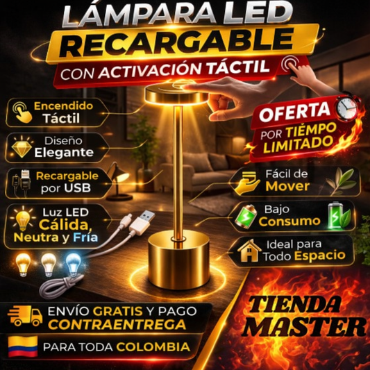 LAMPARA LED RECARGABLE CON ACTIVACION TACTIL