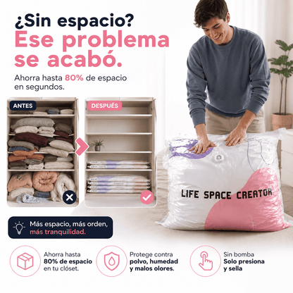 Bolsas de almacenamiento al vacío 3D sin bomba