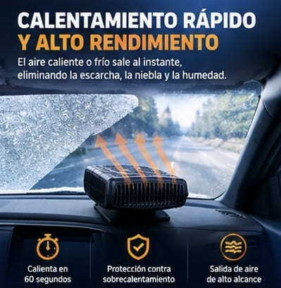 Calentador portátil para carro 2 en 1