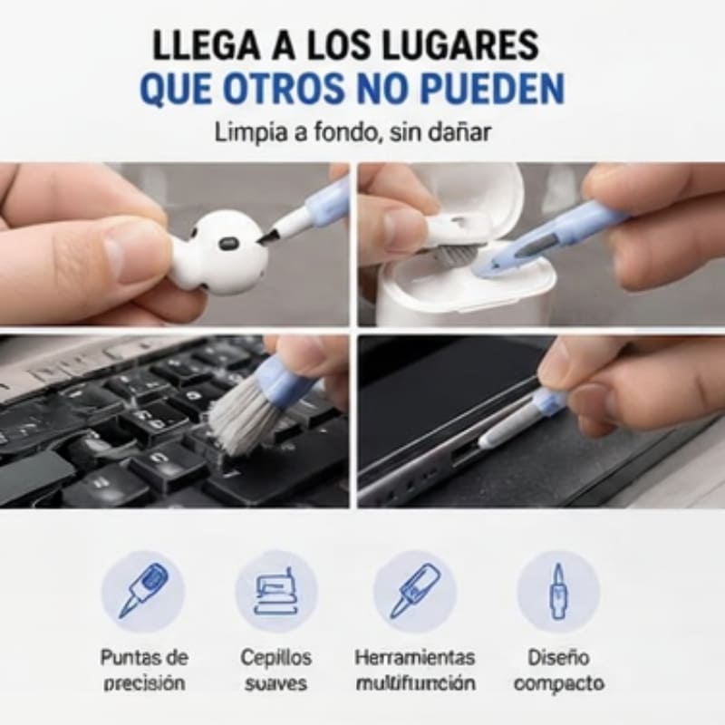 Kit de Limpieza 7 en 1 audifonos, teclado, celular, pc