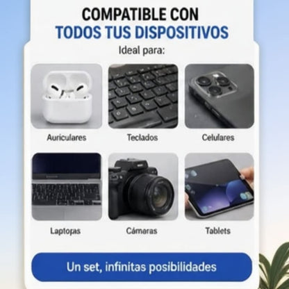 Kit de Limpieza 7 en 1 audifonos, teclado, celular, pc