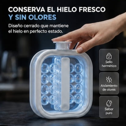 Fabricador de bolas de hielo portátil de silicona en formato jarra