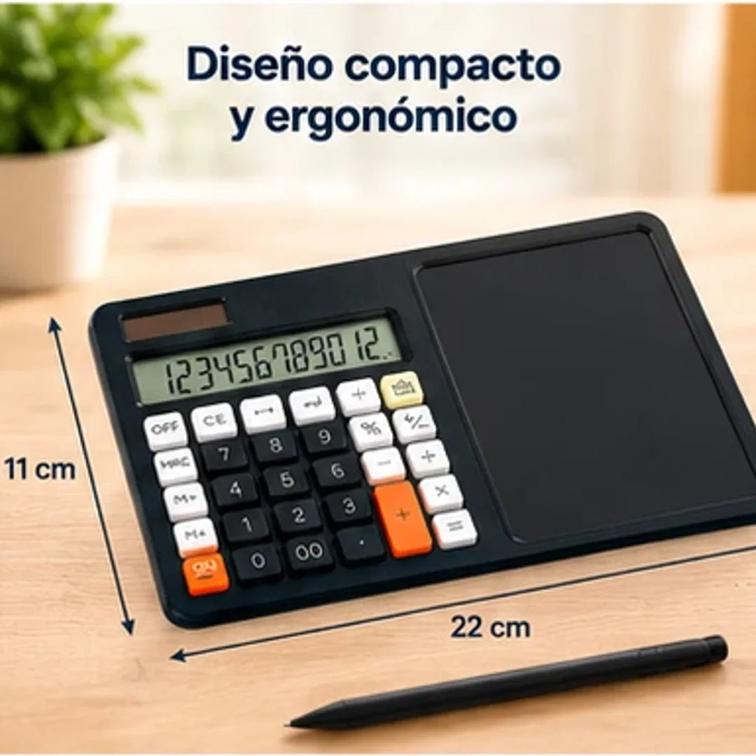 Calculadora con tablero borrable diseño 2 en 1
