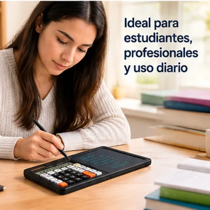 Calculadora con tablero borrable diseño 2 en 1