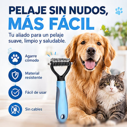Cepillo Peine Quita Nudos Para Mascotas