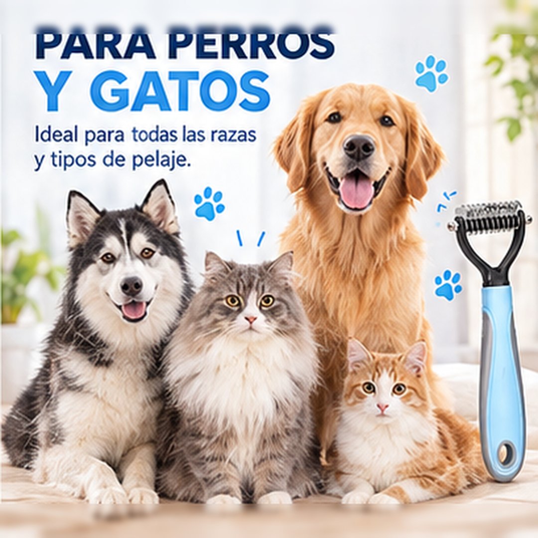 Cepillo Peine Quita Nudos Para Mascotas