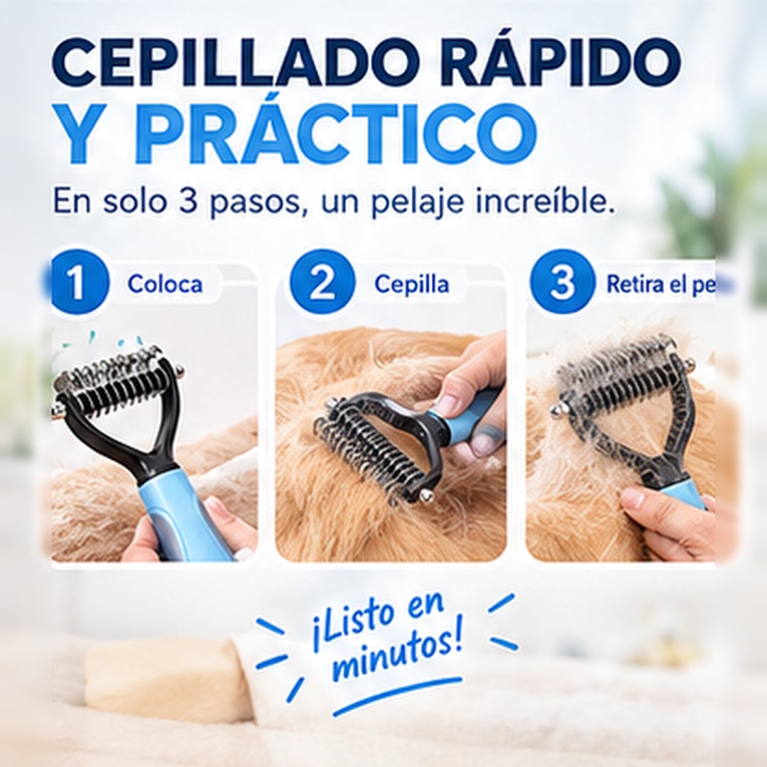 Cepillo Peine Quita Nudos Para Mascotas