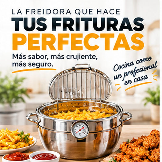 Olla Freidora De Acero Inoxidable