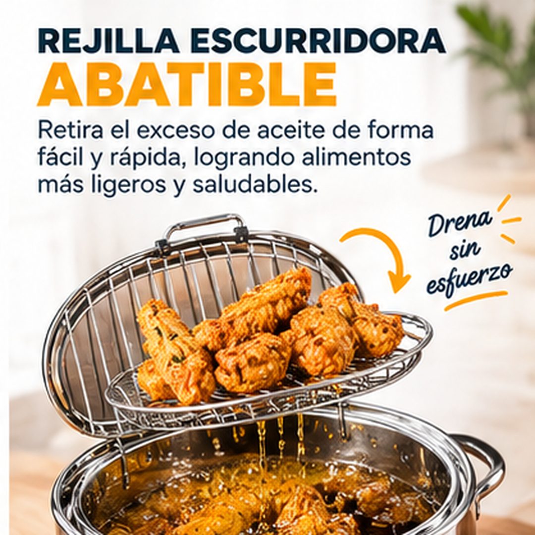Olla Freidora De Acero Inoxidable