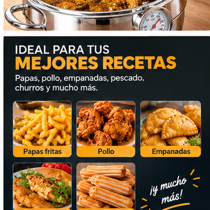 Olla Freidora De Acero Inoxidable