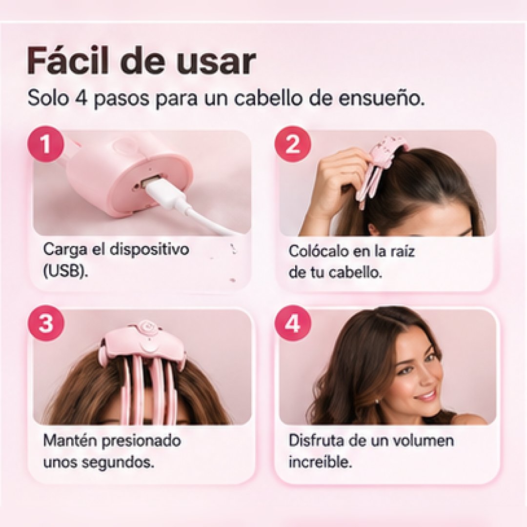 Clip Voluminizador de Raíz Inalámbrico para Mujer