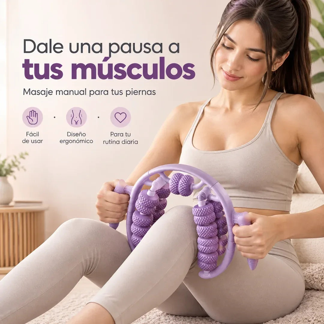 Rodillo masajeador muscular en forma de U para piernas